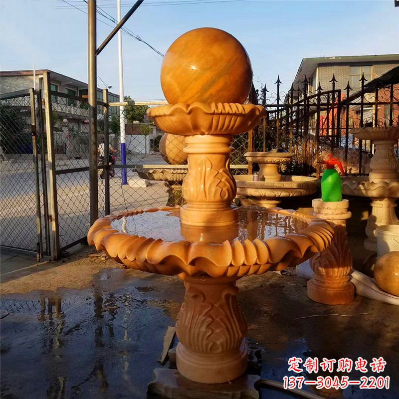 湖北小区石雕喷泉塔
