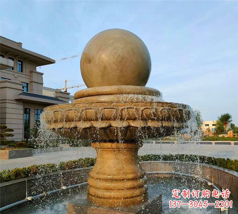 湖北小区石喷泉雕塑