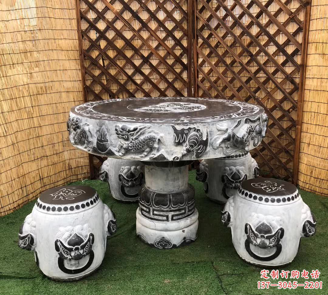 湖北小区休闲创意石桌凳