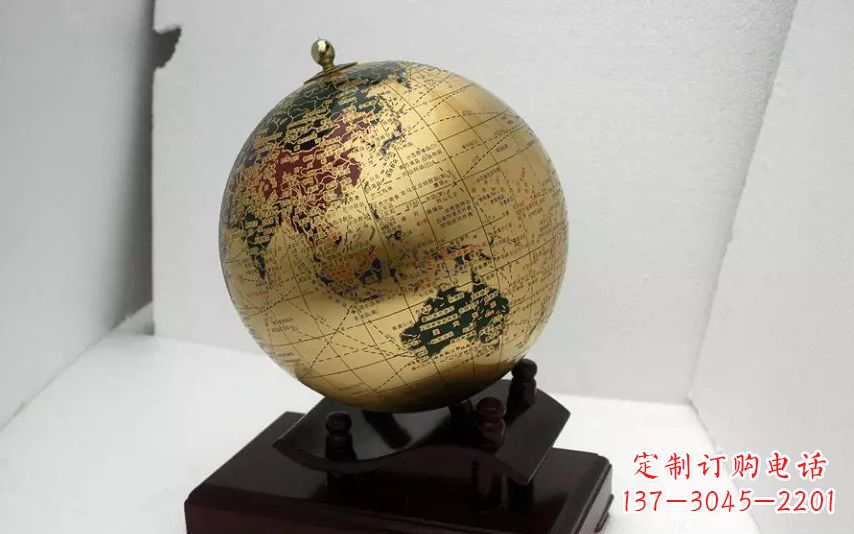 湖北校园不锈钢地球仪雕塑 (3)