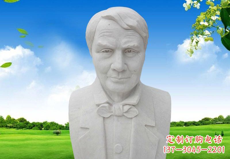 湖北校园大理石爱迪生头像