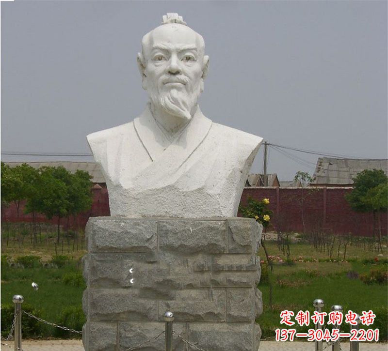 湖北校园大理石张衡雕塑