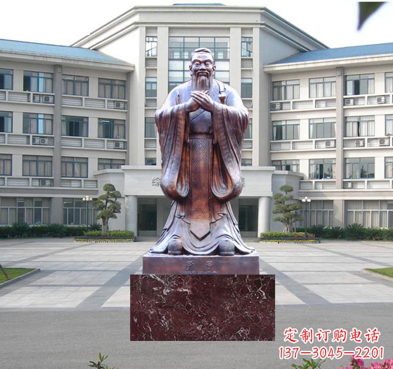 湖北校园雕塑孔子 (2)
