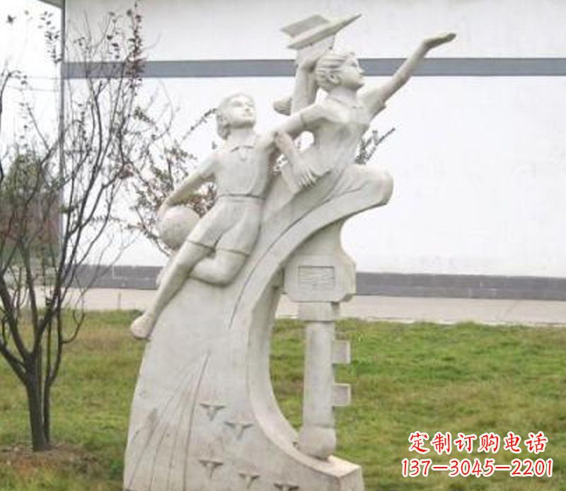 湖北校园飞天学生石雕