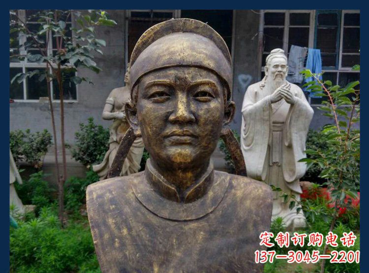 湖北校园古代名人毕昇铜雕