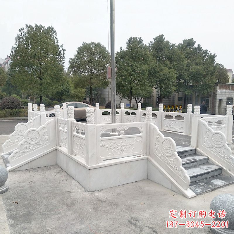 湖北校园广场石雕升旗台