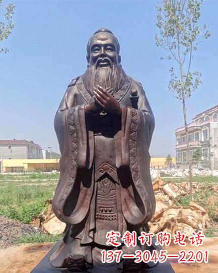 湖北校园孔子雕像 (2)