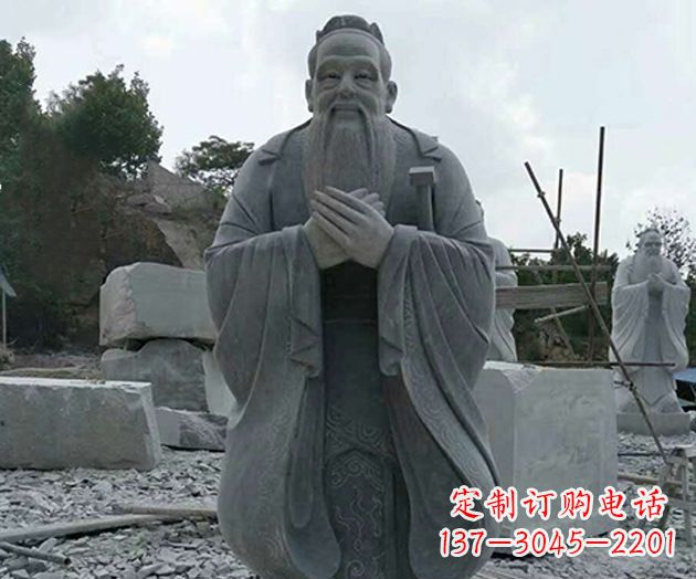 湖北校园孔子人物石雕