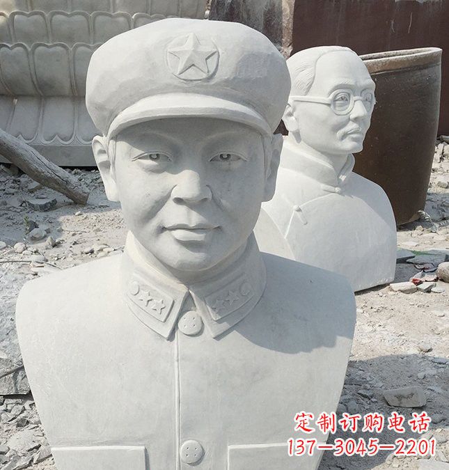 湖北校园雷锋头像石雕