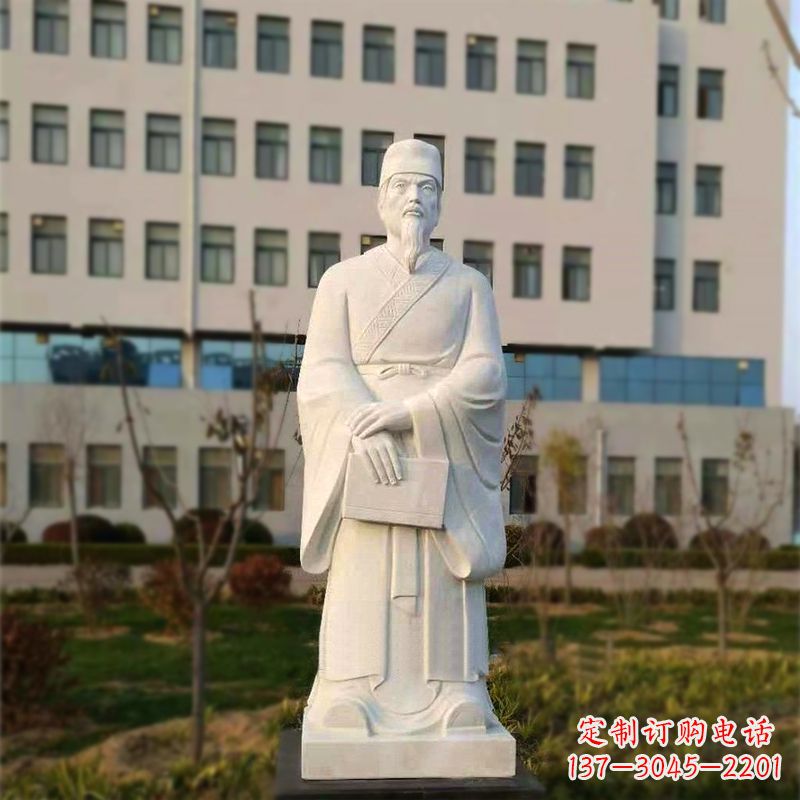 湖北校园名人汉白玉雕塑医院医学院古代著名人物雕像