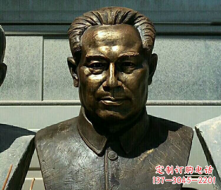 湖北校园周恩来胸像铜雕