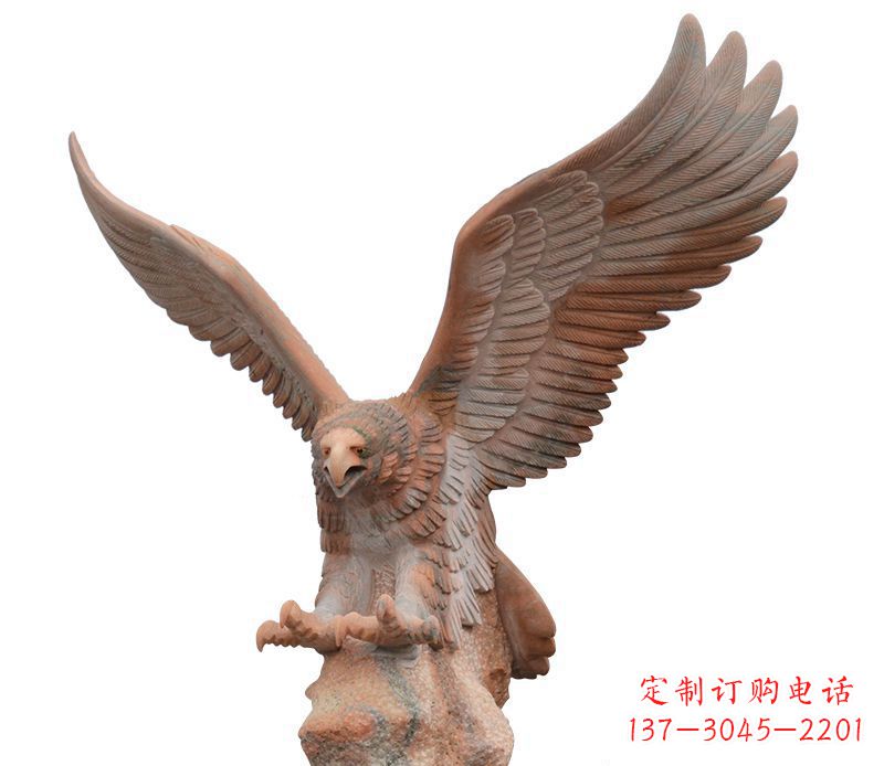 湖北雄鹰展翅石雕