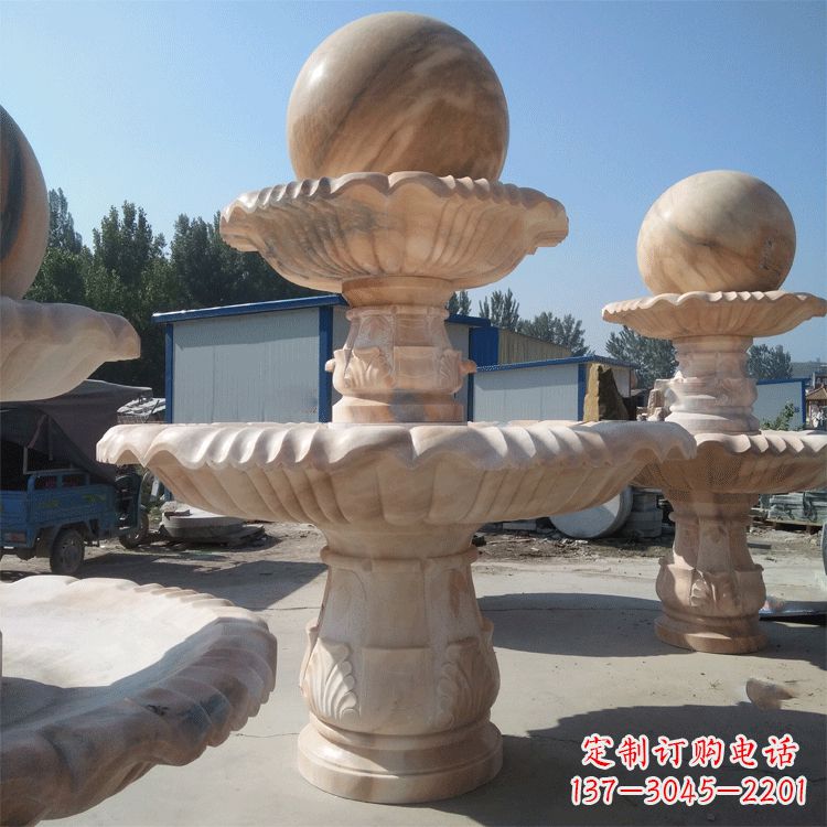 湖北一米的喷泉石雕