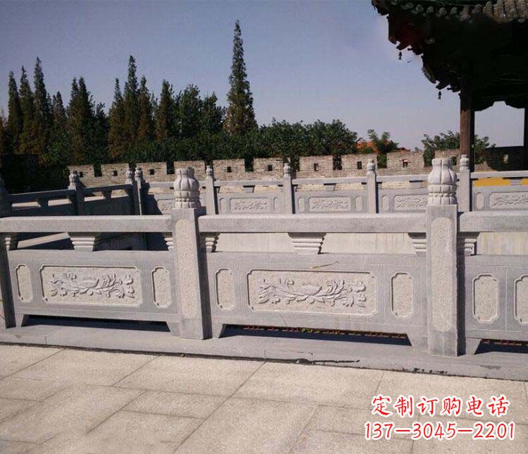 湖北园林仿古石栏板景观石雕 (2)