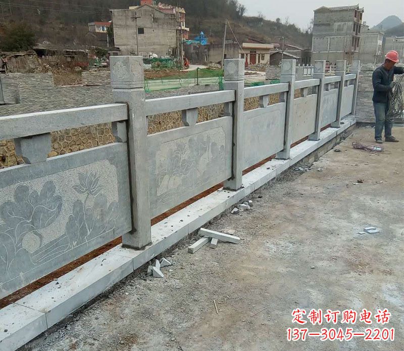 湖北园林仿古石栏板景观石雕 (5)