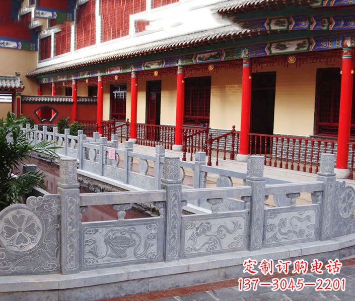 湖北园林仿古石栏板景观石雕 (12)