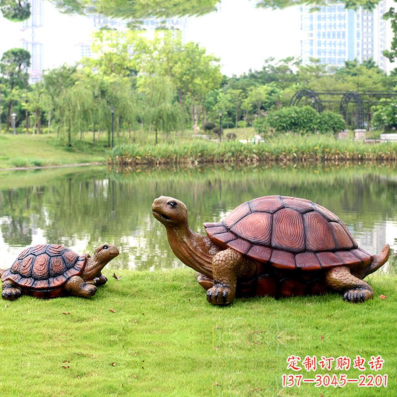 湖北园林仿真乌龟玻璃钢池塘湖泊水景雕塑摆件