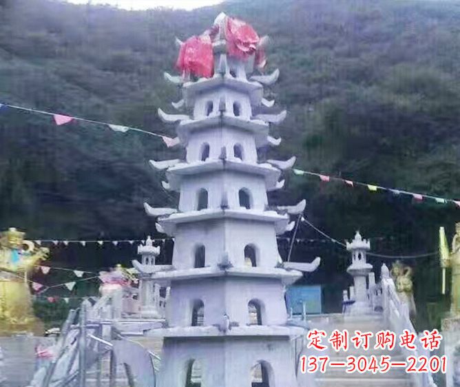 湖北园林景观大理石宝塔石雕