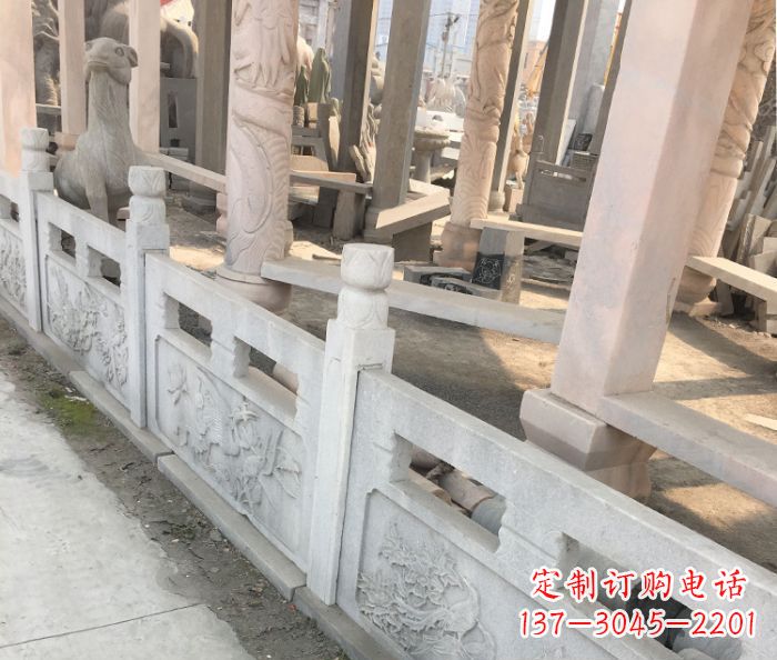 湖北园林景观大理石浮雕栏板石雕