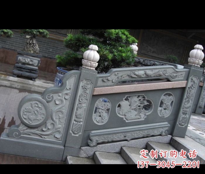 湖北园林景观大理石栏板雕塑 (6)