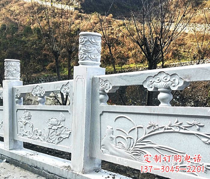 湖北园林景观大理石栏板石雕 (7)
