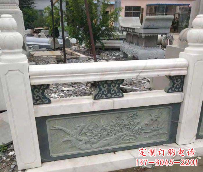 湖北园林景观大理石桥栏板石雕 (2)
