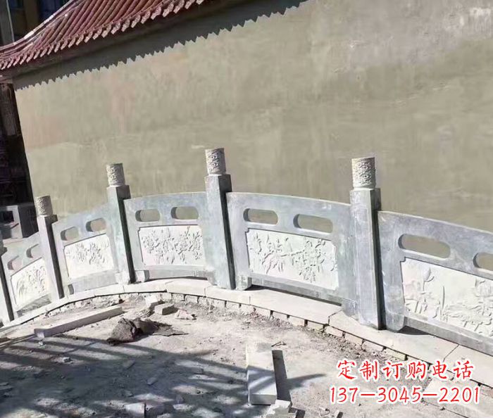 湖北园林景观大理石桥栏板石雕 (5)