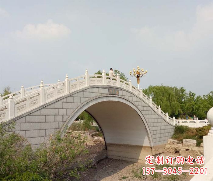 湖北园林景观大理石桥栏板石雕 (6)