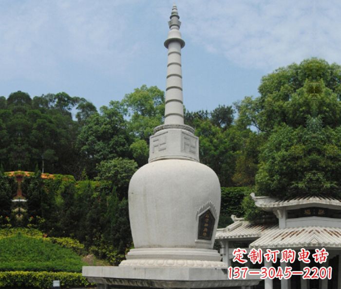 湖北园林景观大理石舍利塔石雕