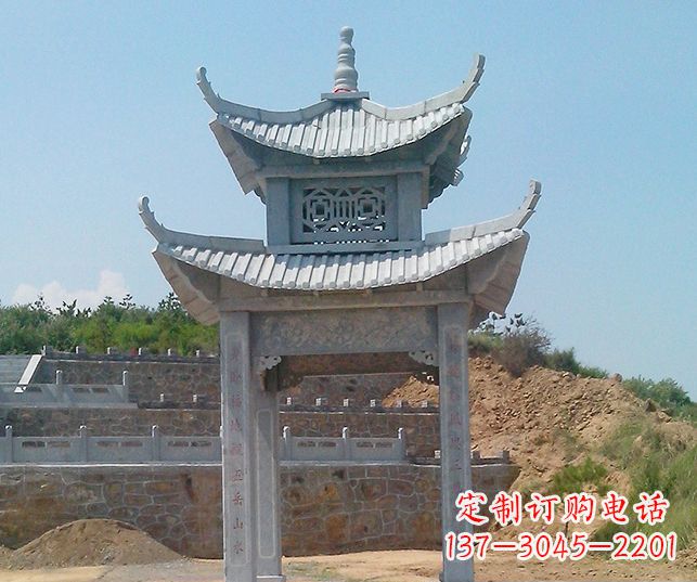 湖北园林景观仿古石雕凉亭
