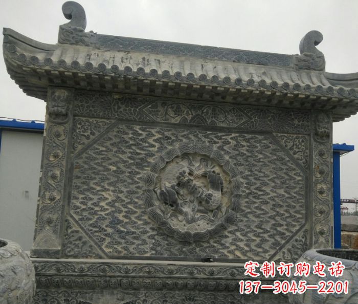 湖北园林景观仿古石雕影壁