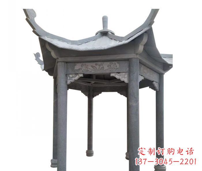 湖北园林景观仿古石雕凉亭 (3)