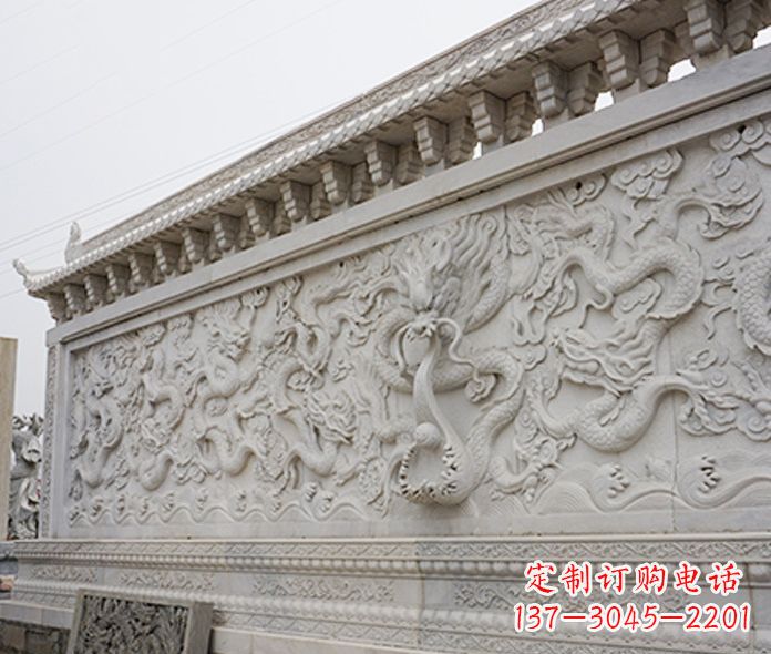 湖北园林九龙壁石雕影壁 (5)
