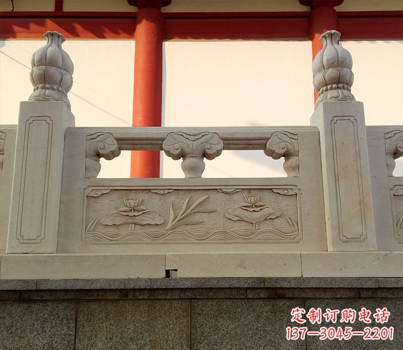 湖北园林石浮雕栏板景观石雕 (2)