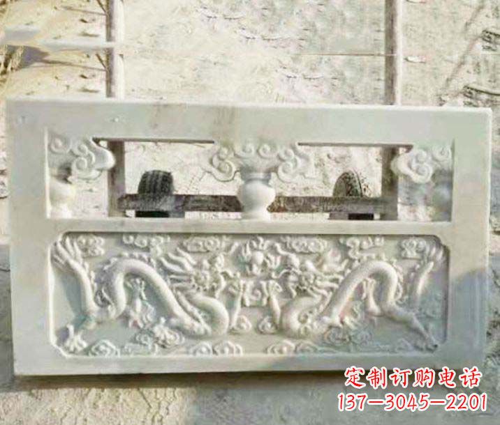 湖北园林石浮雕栏板景观石雕