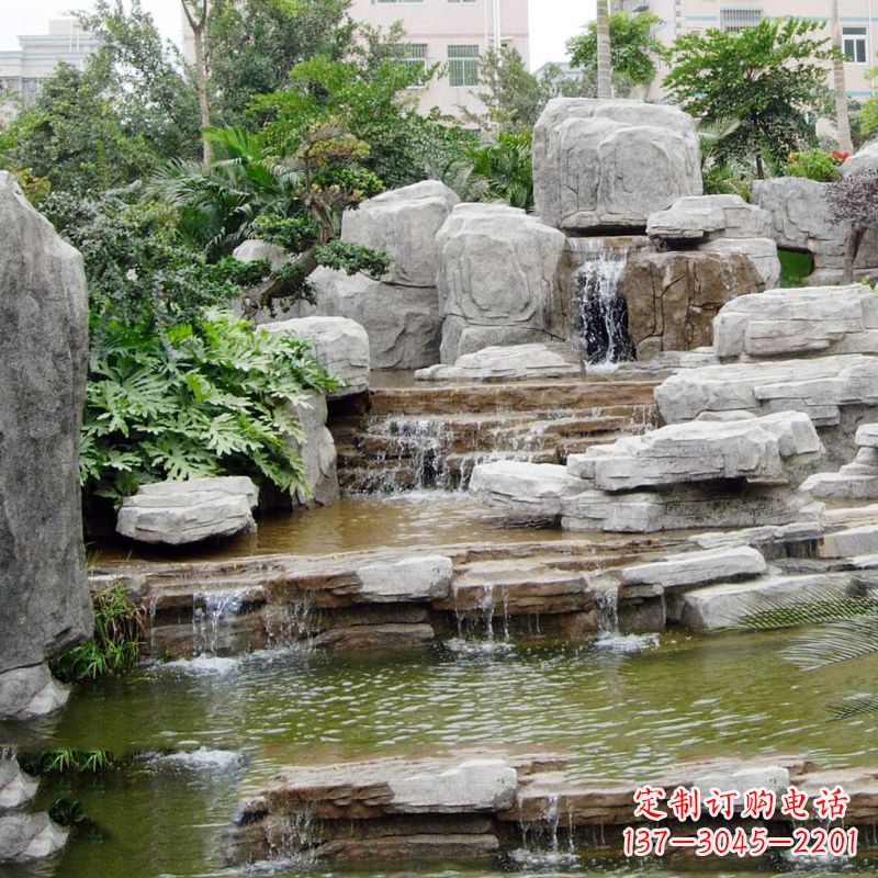 湖北园林石头假山流水