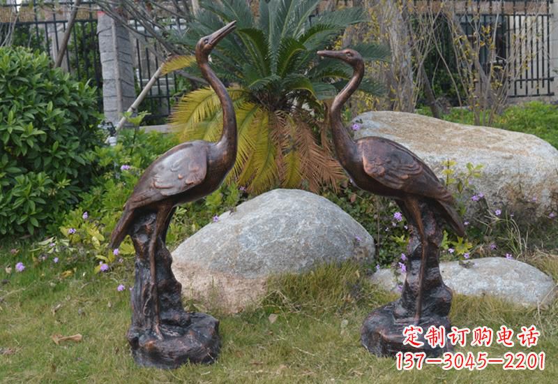 湖北站立仙鹤雕塑 (2)