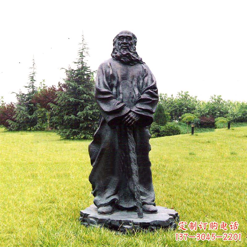 湖北张大千铜雕像-公园近代名人著名人物雕塑