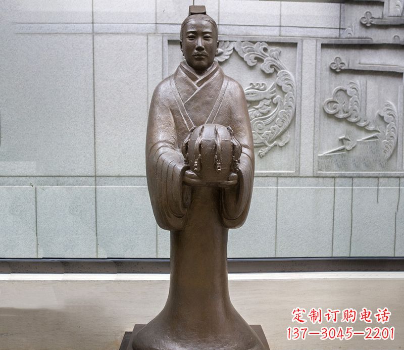 湖北张衡科学家 人物铜雕