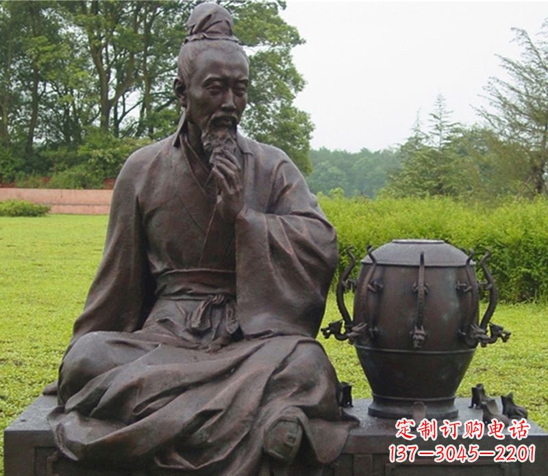 湖北张衡科学家铜雕