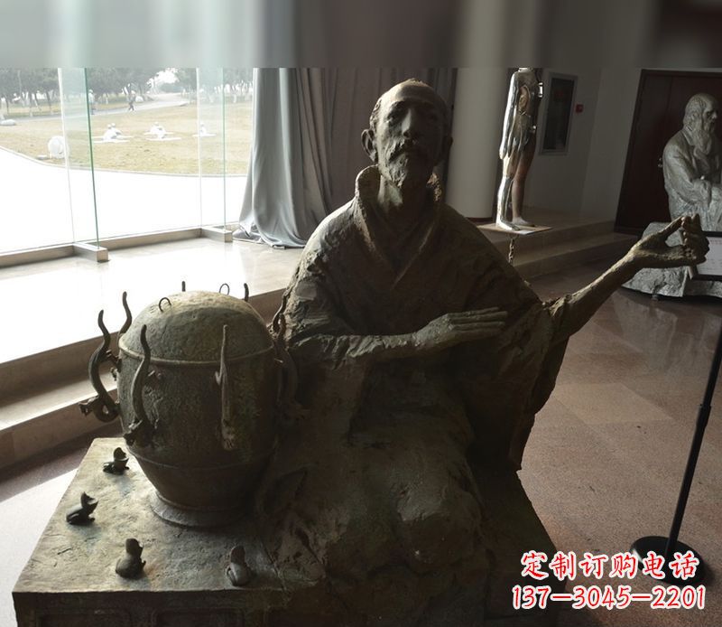 湖北张衡铜雕