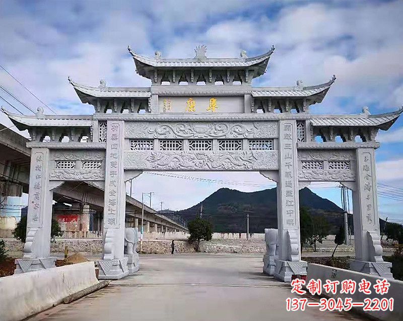 湖北张掖石雕牌坊雕刻