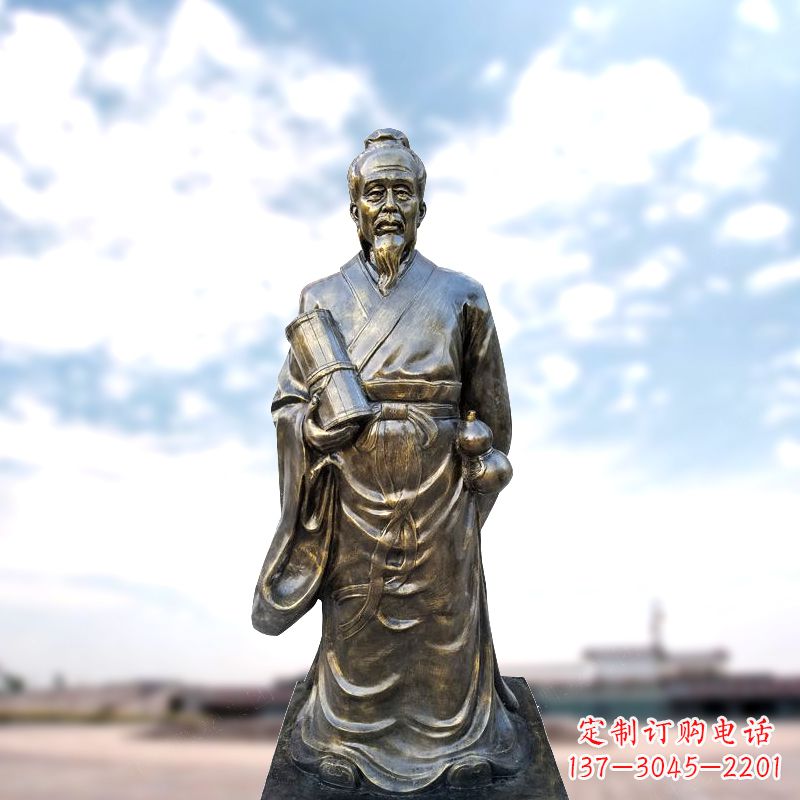 湖北张仲景仿铜雕像