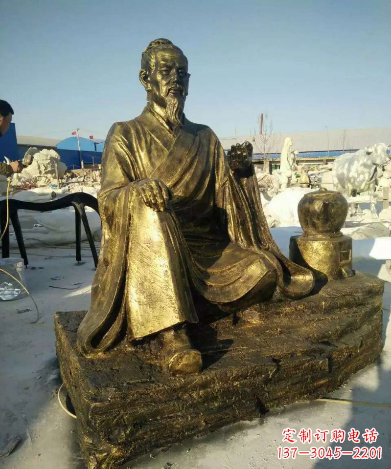 湖北张仲景人物铜雕