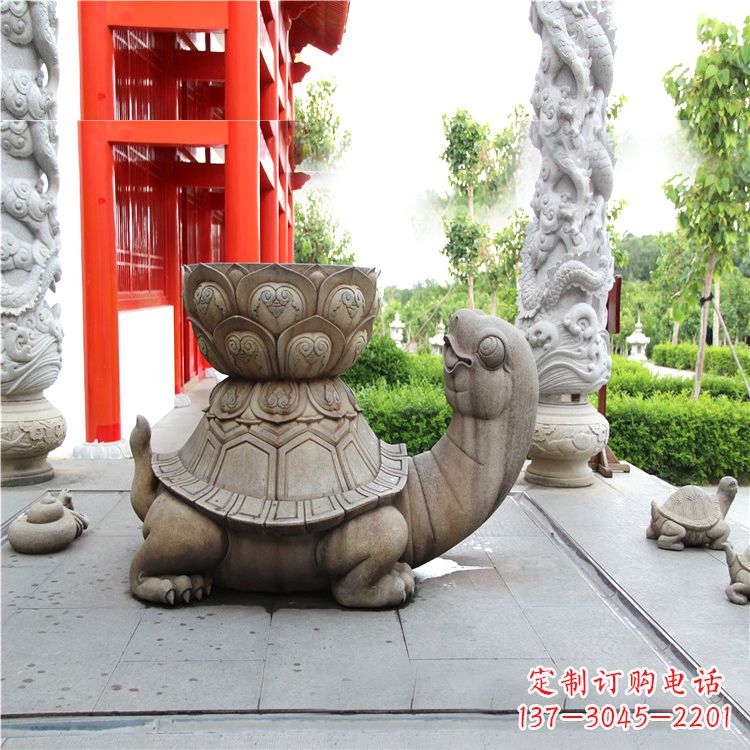 湖北长寿龟乌龟石雕