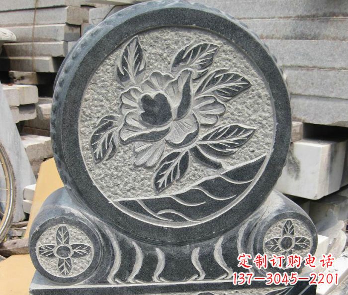 湖北招财抱鼓石仿古石门墩