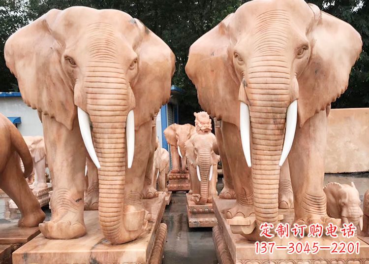 湖北招财大象石雕
