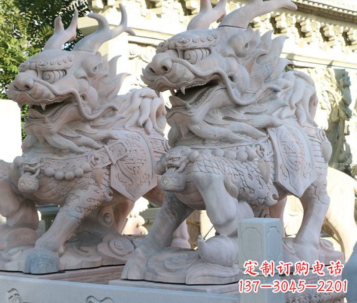 湖北招财瑞兽麒麟石雕 (2)