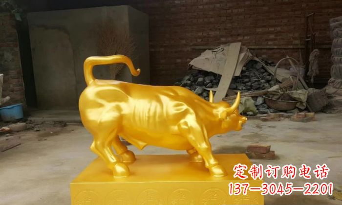 湖北招财铜牛雕塑 (2)