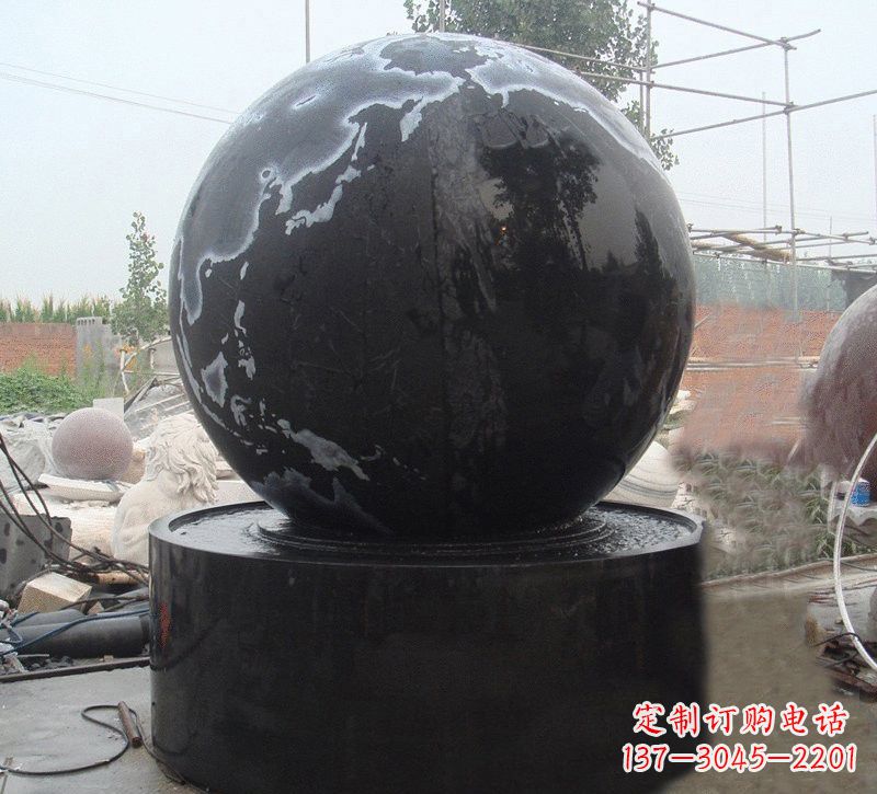 湖北中国黑风水球石雕